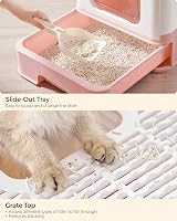Feandrea Hidden Cat Litter Box with Hood Slide-Out Tray 15 kg Capacity view 5