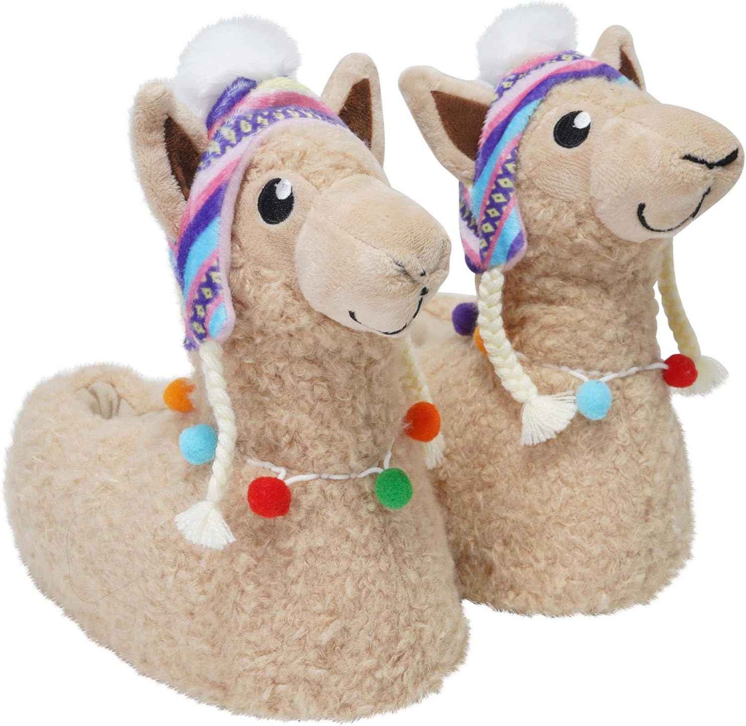 Keanu Damen &amp; Mädchen Warme Hausschuhe, 3DMotive Lama mit