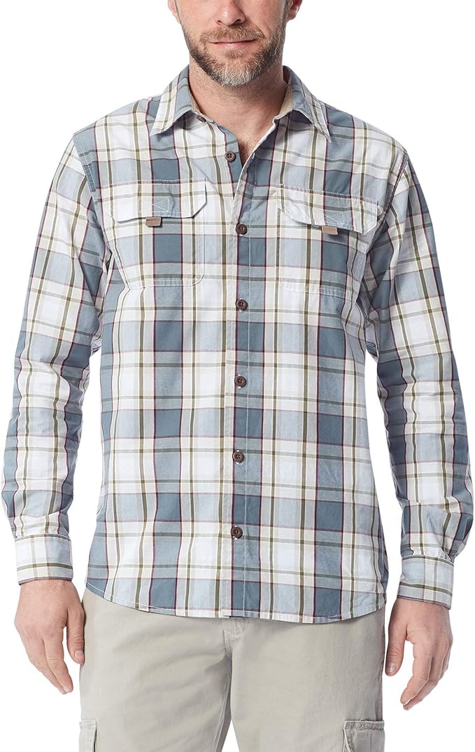 Wrangler Authentics Men's Long Sleeve Canvas Shirt at Amazon Men’s Clothing store