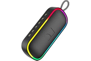 Monster S150 Plus Bluetooth Speaker, IPX7 Waterproof Portable Speaker 40W with Dynamic RGB Lights, Bluetooth 6.0, 15H Playtim