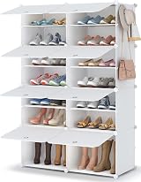 HOMIDEC 28-Pair 7-Tier Shoe Rack Storage Cabinet Dustproof Organizer