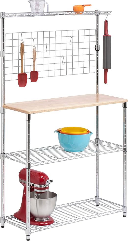 Amazon Com Honey Can Do Shf 01608 Bakers Rack With Kitchen