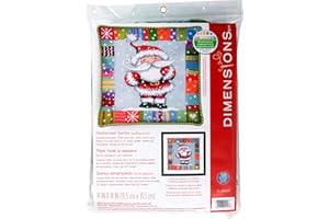 Dimensions Needlepoint Kit, Patterned Santa Claus Christmas Needlepoint, 14'' x 14''