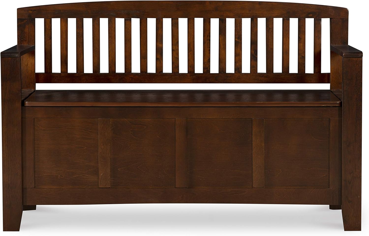 Linon Home Dcor Linon Home Decor Cynthia Storage Bench, 50"w x 17.25"d x 32"h, Walnut: Kitchen & Dining
