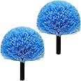 Large Cobweb Duster Brush Head Replacement, Outdoor Spider Brush Webster Cobweb Duster, Cob Web Spiderweb Brush Head, 8" Diameter Outside & Indoor Cobweb Brush Head 2 Pack Spider Web Brush Heads