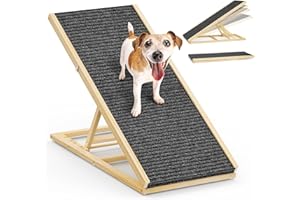 ABTOR Dog ramp for Couch–Non-Slip,Sturdy Build Foldable Dog ramp–Supports up to 200lbs – Adjustable 12'' to 22''
