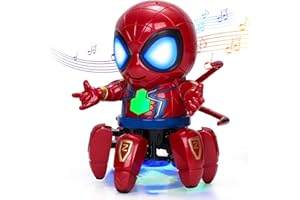 MATCONLY Spider Robot Toys for Boys Electric Walking Toys with Colorful Lights and Music, Cool Robot Toy Gifts for Man Toddlers Kids 3 4 5 6 7 8 Years Old