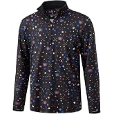 Obla Men's Contrast Collar Quarter Zip Pullover | 1/4 Zip, Mock Neck Sweatshirt, Lightweight, Sun Protection, Stretch, Long Sleeve Golf Shirt, for Athletic, Work, Casual