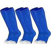Londkaron Youth Performance Baseball & Softball Socks (3 Pairs) over the Calf