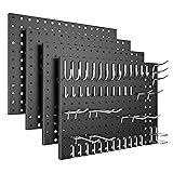 Spampur Peg Board, 4 Pack Metal Pegboard Panels