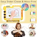 AiTuiTui Dinosaur Magnetic Drawing Board for Kids 3-7 Yellow view 5