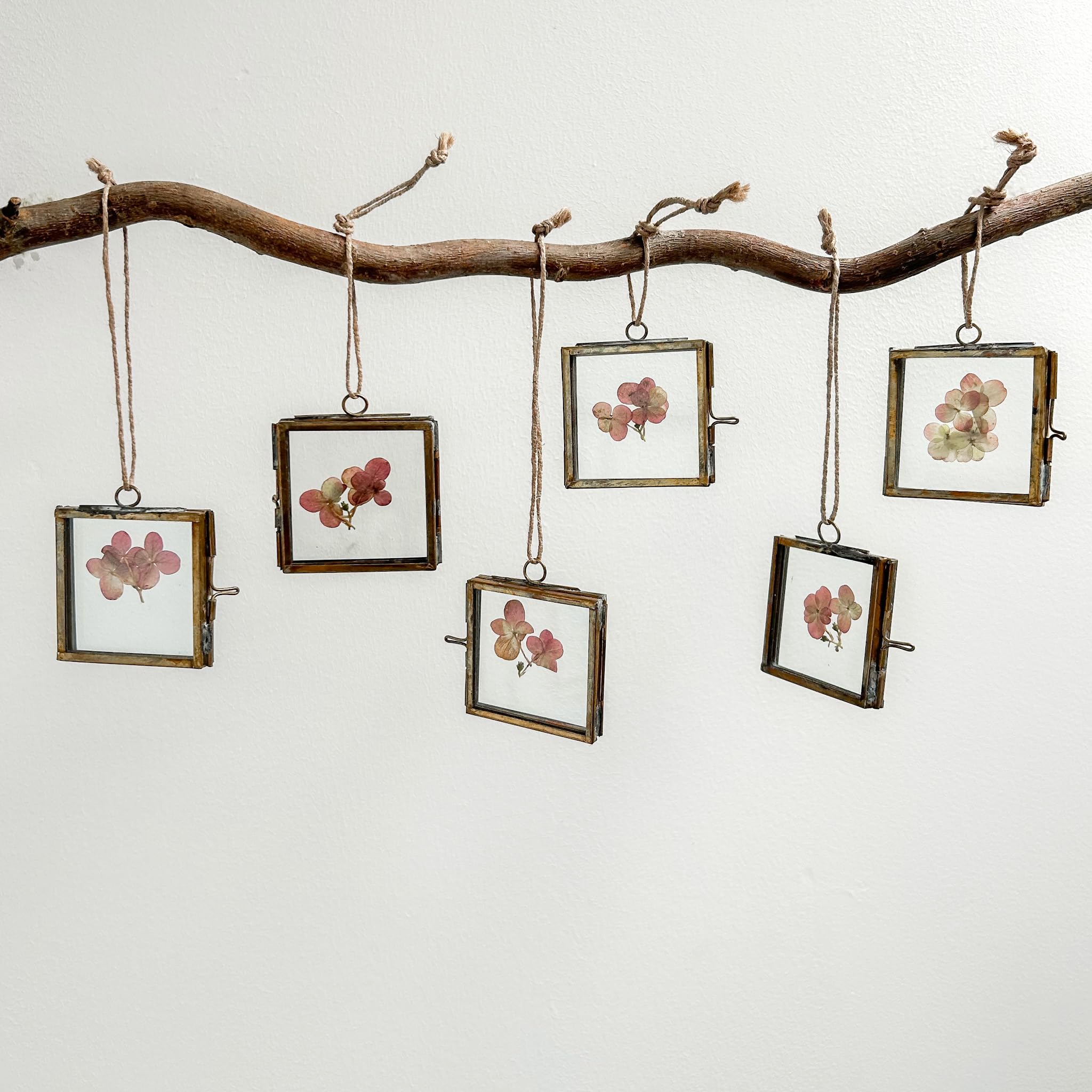 6 x 5cm Brass Double Sided Photo Frames