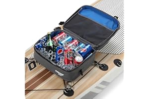 THURSO SURF Waterproof Paddle Board Cooler Bag Paddle Board Accessories SUP Deck Bag Multi-Functional Durable PVC Material Mesh Top Pocket Portable Premium Insulated Spacious 20 Can