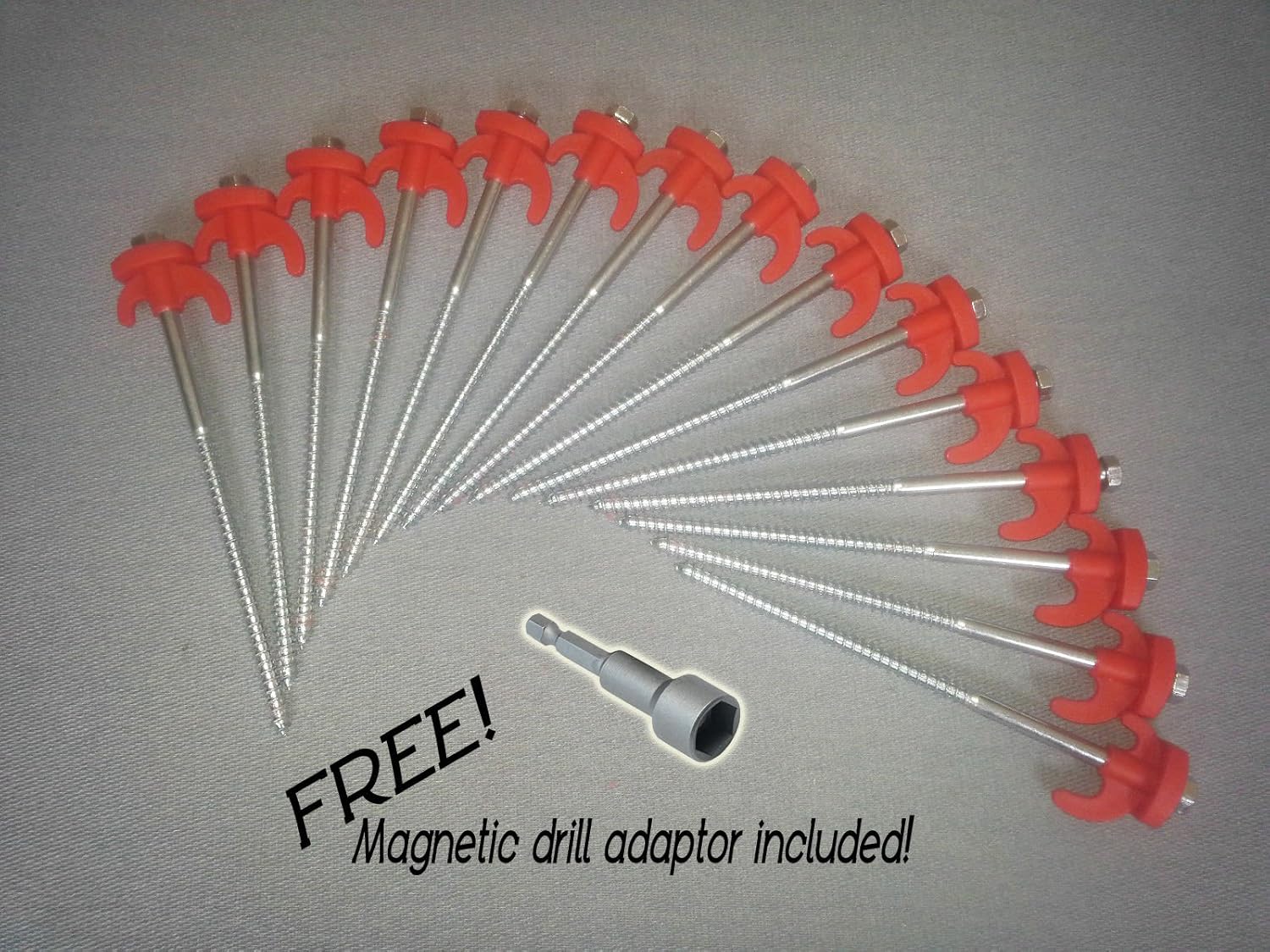 10 x Ultimate Camping Drill in Heavy Duty Tent Peg for General Purpose