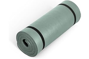 CAP Barbell 1-Inch High Density Exercise Yoga Mat with Strap | Multiple Colors