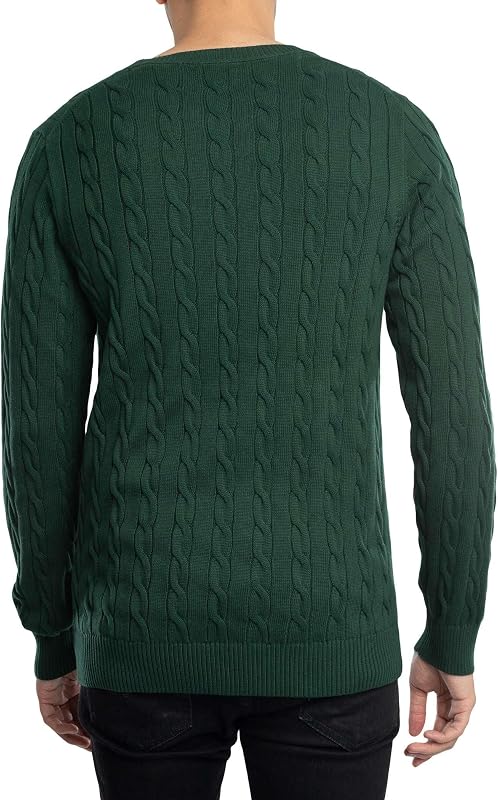 Suéter masculino gant de algodão com gola c, verde tartan, l — foto 3 de 6
