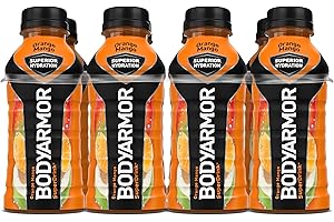BODYARMOR Sports Drink Sports Beverage, Orange Mango, Coconut Water Hydration, Natural Flavors With Vitamins, Potassium-Packed Electrolytes, Perfect For Athletes, 12 Fl Oz (Pack of 8)