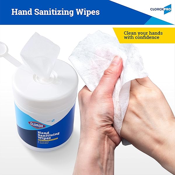 CLOROX PRO HAND WIPES IN RESEALABLE CANISTER, 270 CT | ALCOHOL FREE WIPES WITH BZK