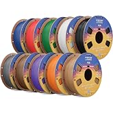 OVERTURE 10KG Bundle High Speed PLA Filament 1.75mm, 3D Printer Filament | Neatly Wound 10 Pack 1kg Spool (2.2lbs) Rapid PLA, Dimensional Accuracy +/- 0.02 mm, Fit Most FDM 3D Printer (10 Color P1)