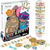 Fashion Angels Disney Stitch Cute &amp; Feisty DIY Jewelry Design Kit | Makes 10+ Charm Bracelets, Includes Charms, Beads &amp; Elastic, Ideal for Girls &amp; Boys