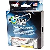 Power Pro Maxcuatro Braided Fishing Line (Moss Green, Hi Vis Yellow, White) by Power Pro