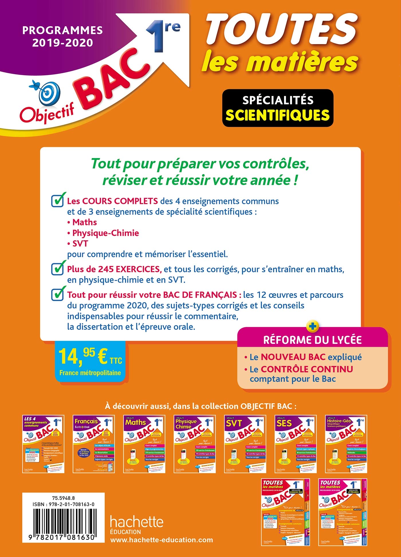 Objectif Bac 1re Enseignements Communs Specialites Maths Physique Chimie Svt Bac 2020 Amazon Fr Lisle Isabelle De Zardet Sebastien Lefevre Madame Laetitia Leonard Arnaud Garnier Caroline Salaun Michael Veyrier Milan Veronique Thau