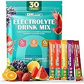 Dralot Juicy Splash 30 Packs Sugar Free Electrolytes Powder w/Natural Flavor, Liquid Daily IV Recharge+Tech. Mix 5 Electrolyte for Balance, Raw Seasalt Hydration Packets for GF, Vegan, Non-GMO, Keto
