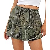 JoinQueen Camo Sweat Shorts for Women Drawstring Elastic Waist Maple Leaf Print Lounge Athletic Shorts with Pockets