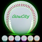 GlowCity Premium Leather LED Rechargeable Light-Up Baseball - Illuminate the Game - Nighttime Fun and Play - Sports Stuff &amp; Gadgets for Kids Age 8 Years Old and Up - Catch Only