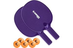 Cannon Sports Unbreakable Table Tennis Paddle Set - 2 Rackets with 6 Pack of 3-Star Table Tennis Balls – Portable Set for 2 Players
