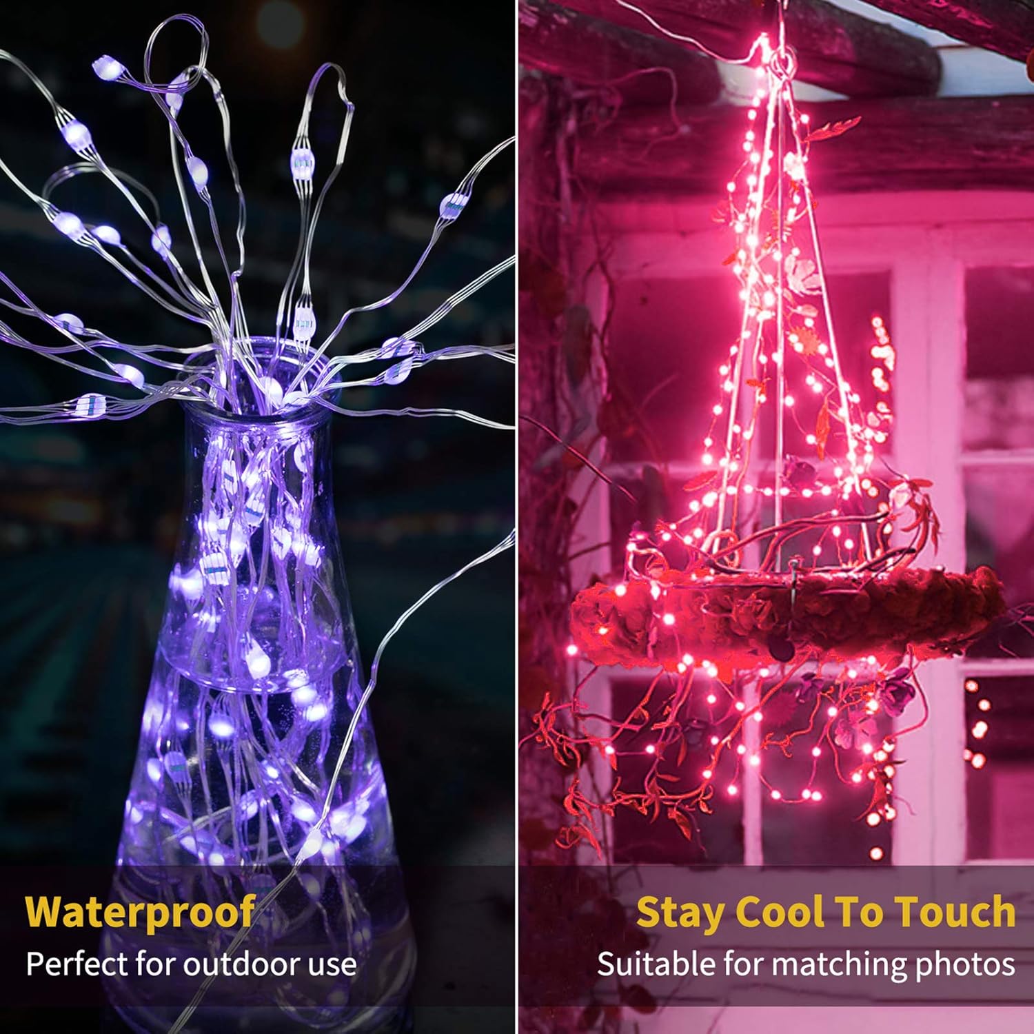 Christmas Fairy Lights - 33Ft 100 LED Color Changing String Lights with Remote for Bedroom Wedding Holiday Decoration - 16 Colors - 8 Modes for Each Color - Dedicated Plug Included: Home Improvement