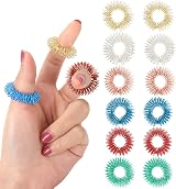 Abeillo 12 Pcs Acupressure Rings Spiky Finger Massagers Stainless Steel view 1