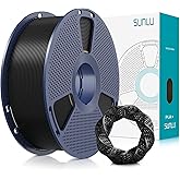 SUNLU PLA Plus Filament 1.75mm Black 1KG, Neatly Wound 3D Printer Filament 1.75mm, PLA+ 1000g, Dimensional Accuracy +/- 0.02 mm, Fit Most FDM 3D Printers, 1kg Spool (2.2lbs), Black