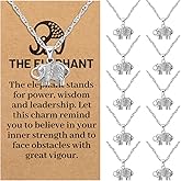 Tondiamo 10 Set Elephant Friendship Necklaces for Women BFF Jewelry Gifts Elephant Pendant Lucky Charm Necklaces with Inspiration Card Bestie Gifts for Women Friends Friendship Birthday