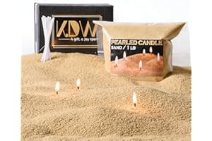 Candle Sand Wax Kit- 1lb Pearled Candle Sand with Wicks(10) DIY Pearled Candle Making Kit Refillable Beaded Wax Set for Home 