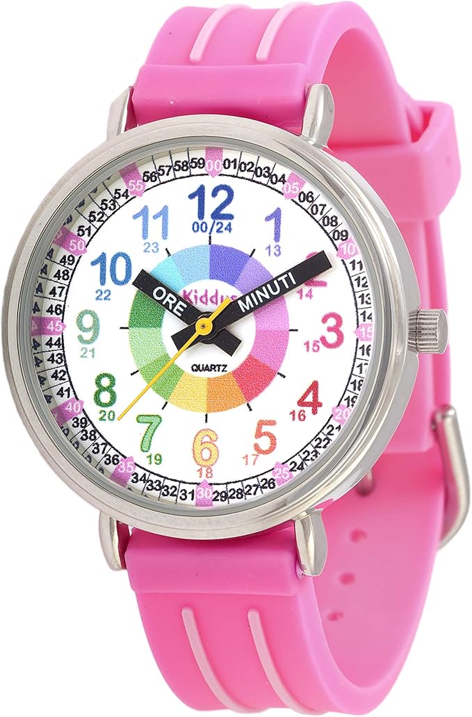 KIDDUS Orologio Educativo per Bambini, Ragazzi. Da Polso, Analogico. Con Esercizi per Imparare a KIDDUS Orologio Educativo per Bambini, Ragazzi. Da Polso, Analogico. Con Esercizi per Imparare a