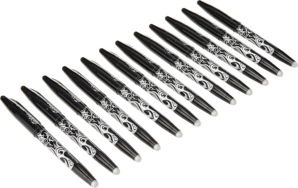 Pilot Frixion Erasable Rollerball Pen 0.7 mm Black Box of 12