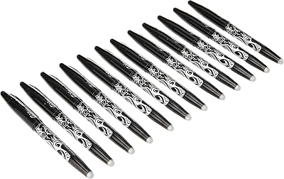 Pilot Frixion Erasable Rollerball Pen 0.7 mm Black Box of 12