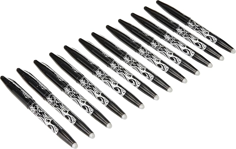 Pilot Frixion Erasable Rollerball Pen 0.7 mm Black Box of 12