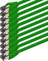 1aTTack.de Cat 8 Network Cable 1m Green 10 Pack - 2000MHz 40Gbit s Patch view 1