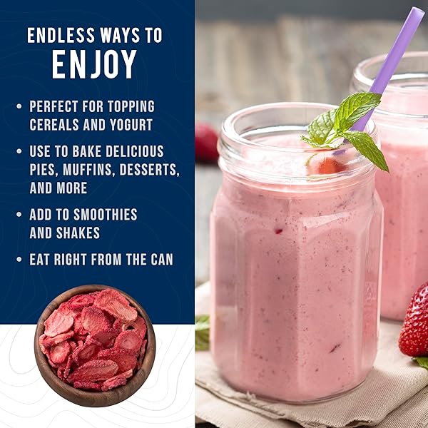 AUGASON FARMS FREEZE DRIED SLICED STRAWBERRIES CAN, EMERGENCY FOOD SUPPLY, EVERYDAY MEALS, 18 SERVINGS