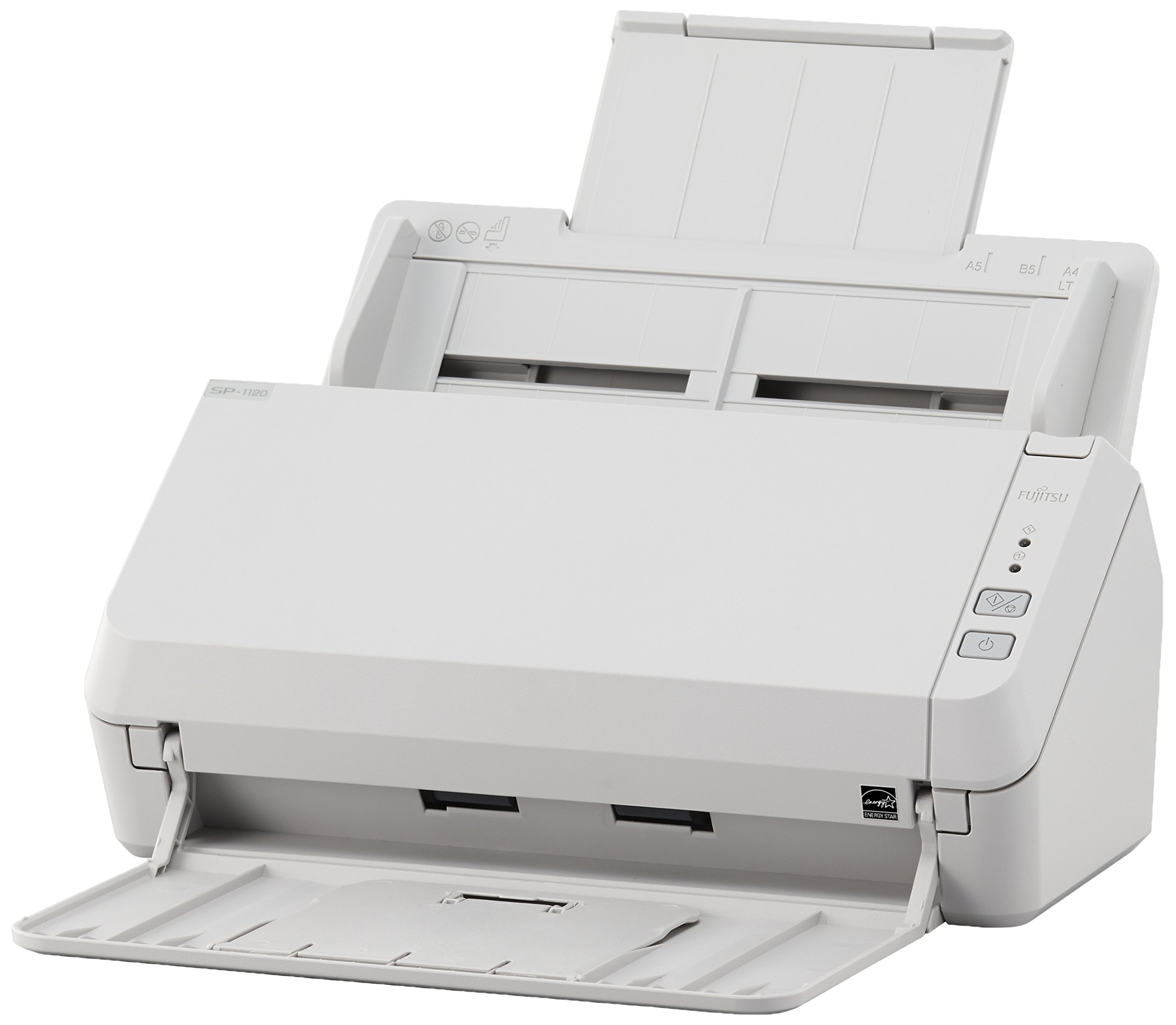 Fujitsu SP-1130 Document Scanner. 30 ppm, 60 ipm, A4, Duplex (colour), 50 Sheet ADF. 600dpi, USB 2.0 (cable in the box), PaperStream IP (TWAIN, ISIS), Presto! Page Manager, ABBYY FineReader Sprint. Dropbox, Google Drive, SkyDrive, Box, SugarSync and Evern