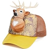 ooohyeah Funny 3D Animal Trucker Hat Adjustable Fit for Men & Women, Novelty Structured Snapback Mesh Cap, One Size