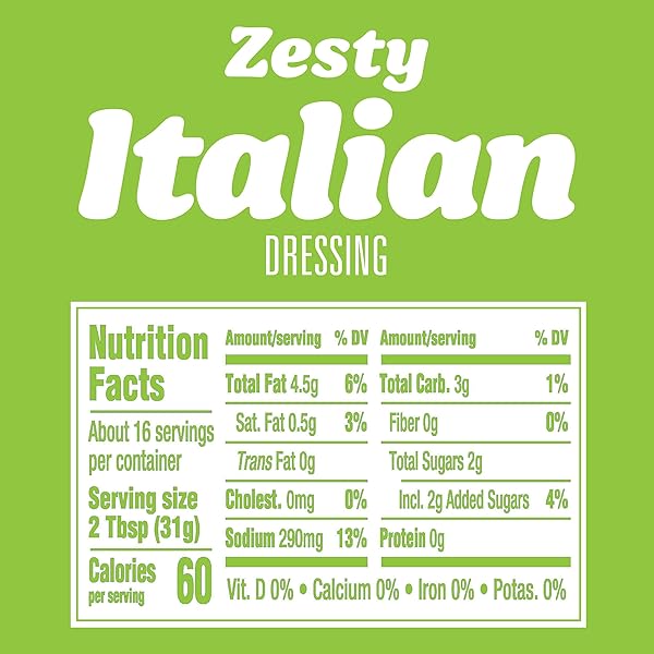 KRAFT ZESTY ITALIAN SALAD DRESSING, 16 FL OZ BOTTLE