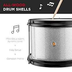 Best Choice Products 3-Piece Beginner Drum Set for
