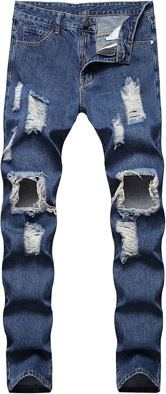 straight leg biker jeans