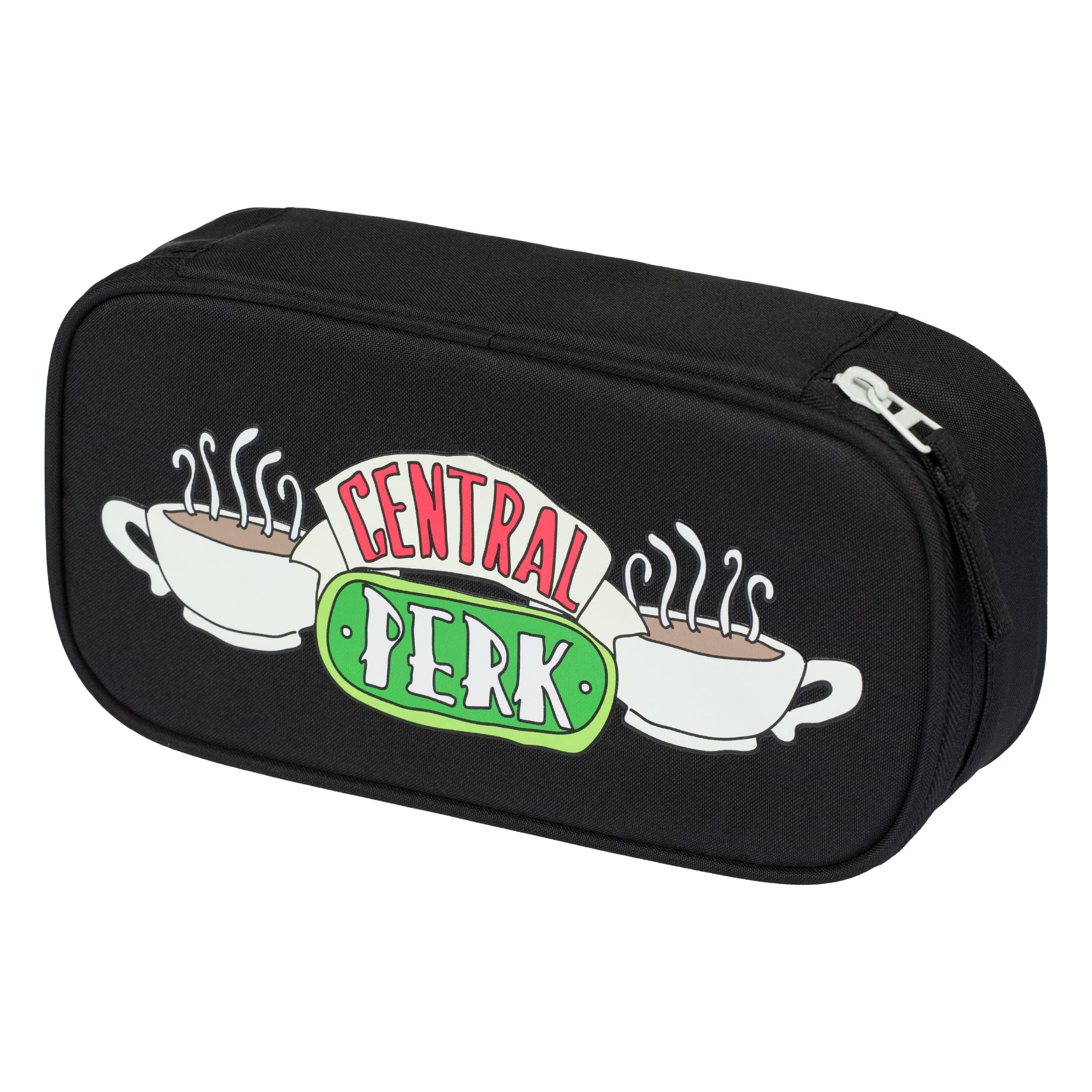 Baagl Friends Central Perk Pencil Case - School Stationery Case with 12 Pen Holders, Inner Zip Pocket & Transparent Timetable Compartment - Durable Polyester, 1.38L - Unisex — image 1
