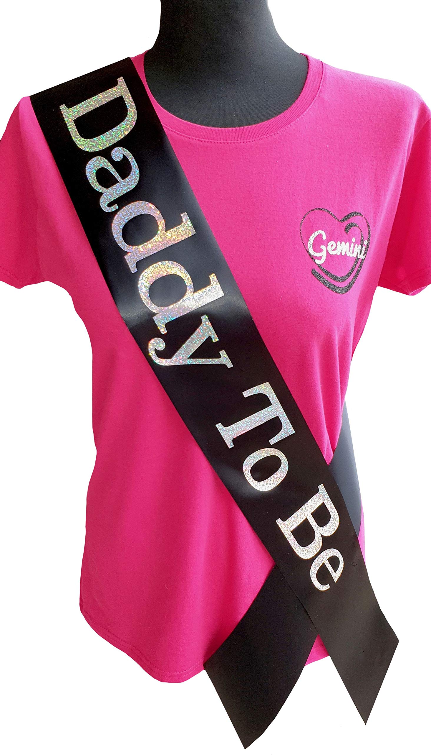 Daddy To Be Sash - Holographic - Baby Shower - Mens - Gift - Outfit - Gender Reveal - Naming Party