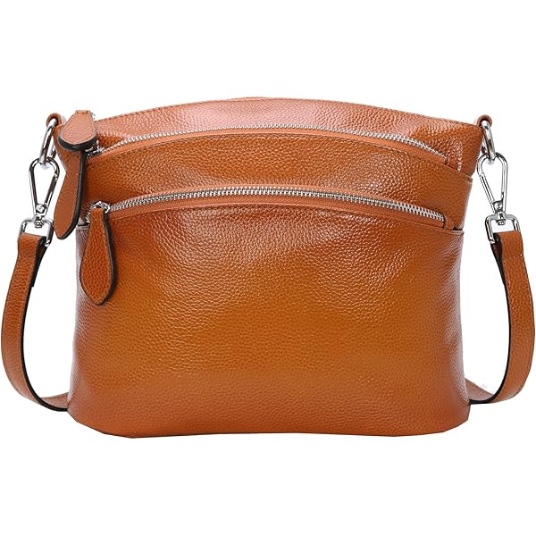 Genuine Leather Crossbody Bags for Women Vintage Brown Purse with