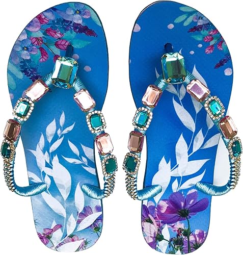 pink flip flops with bling
